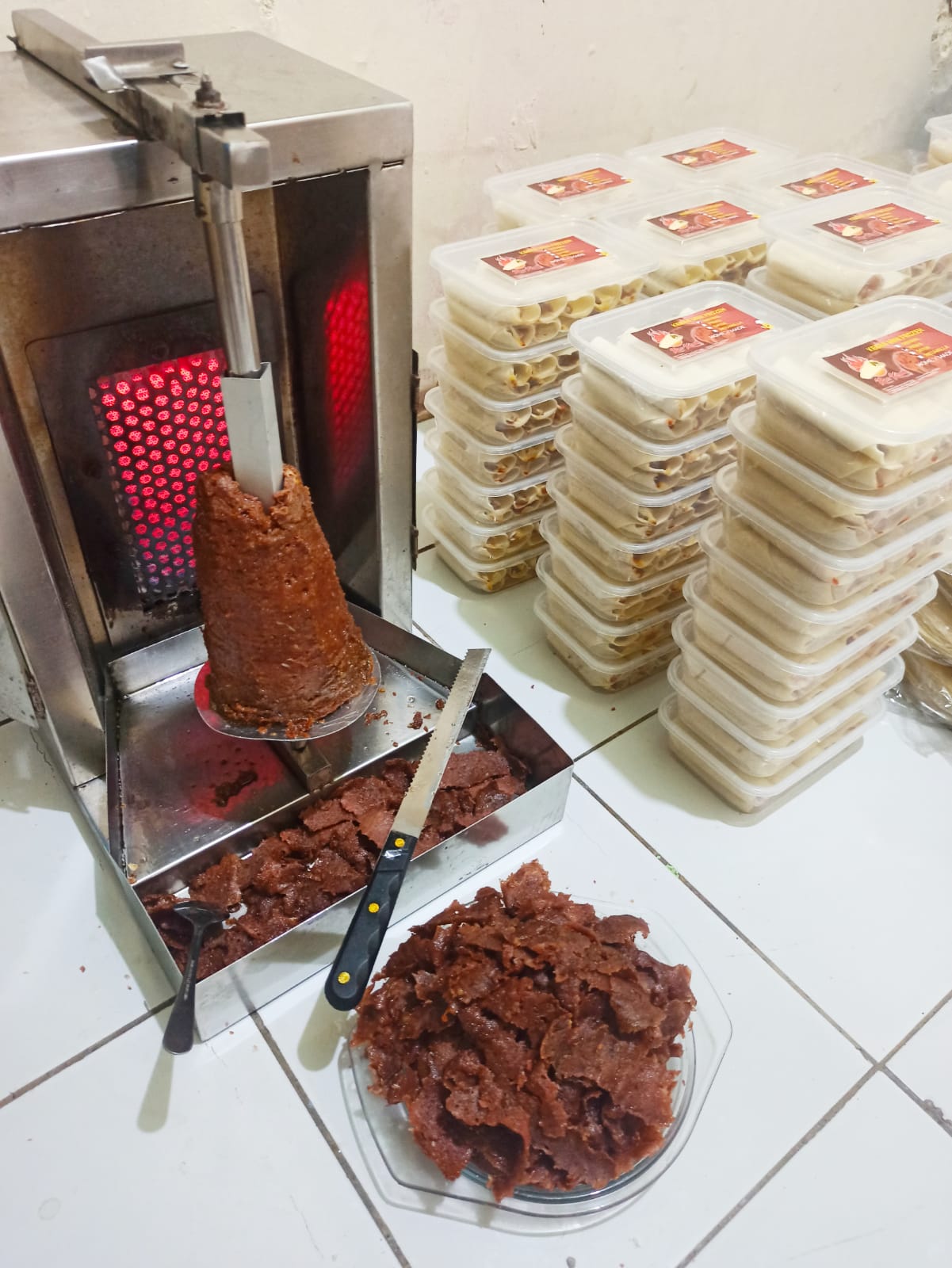 Proses produksi kebab JJ Mardhotillah